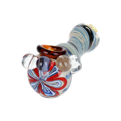 Telepath Overload Knobby Dichro Spiral Glass Spoon | 4.5&quot;