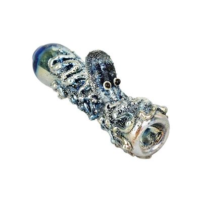 Curious Kraken Metallic Electroplated Glass Chillum | 3.5&quot;