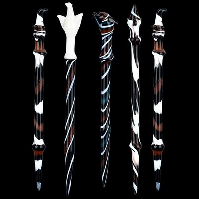 Striped Animal Head Glass Dab Tool | 5.25&quot;