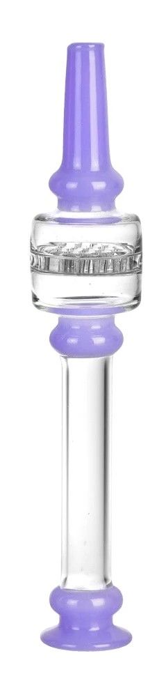 Honeycomb Diffuser Glass Dab Straw | Integrated Tip | 5.5&quot;