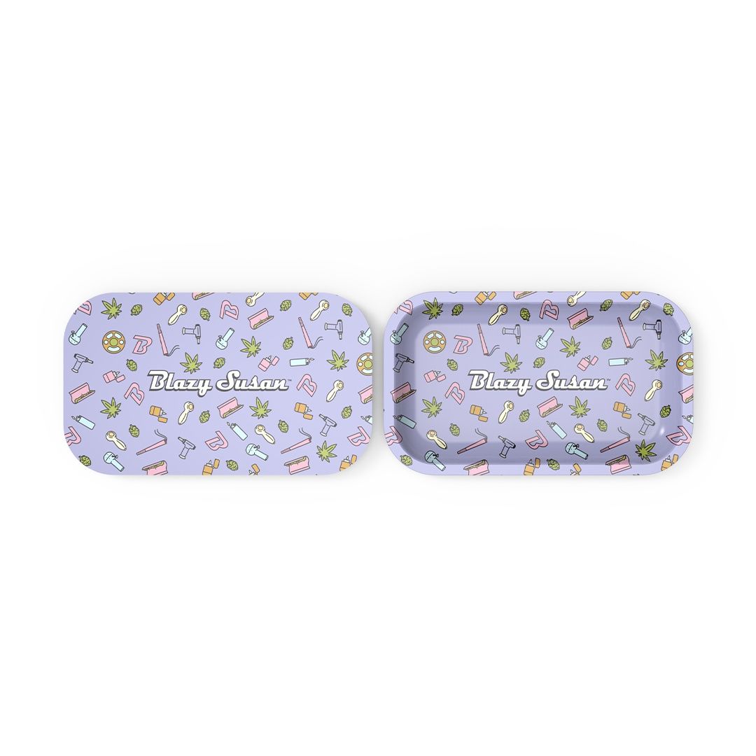 Blazy Susan Rolling Tray with Lid