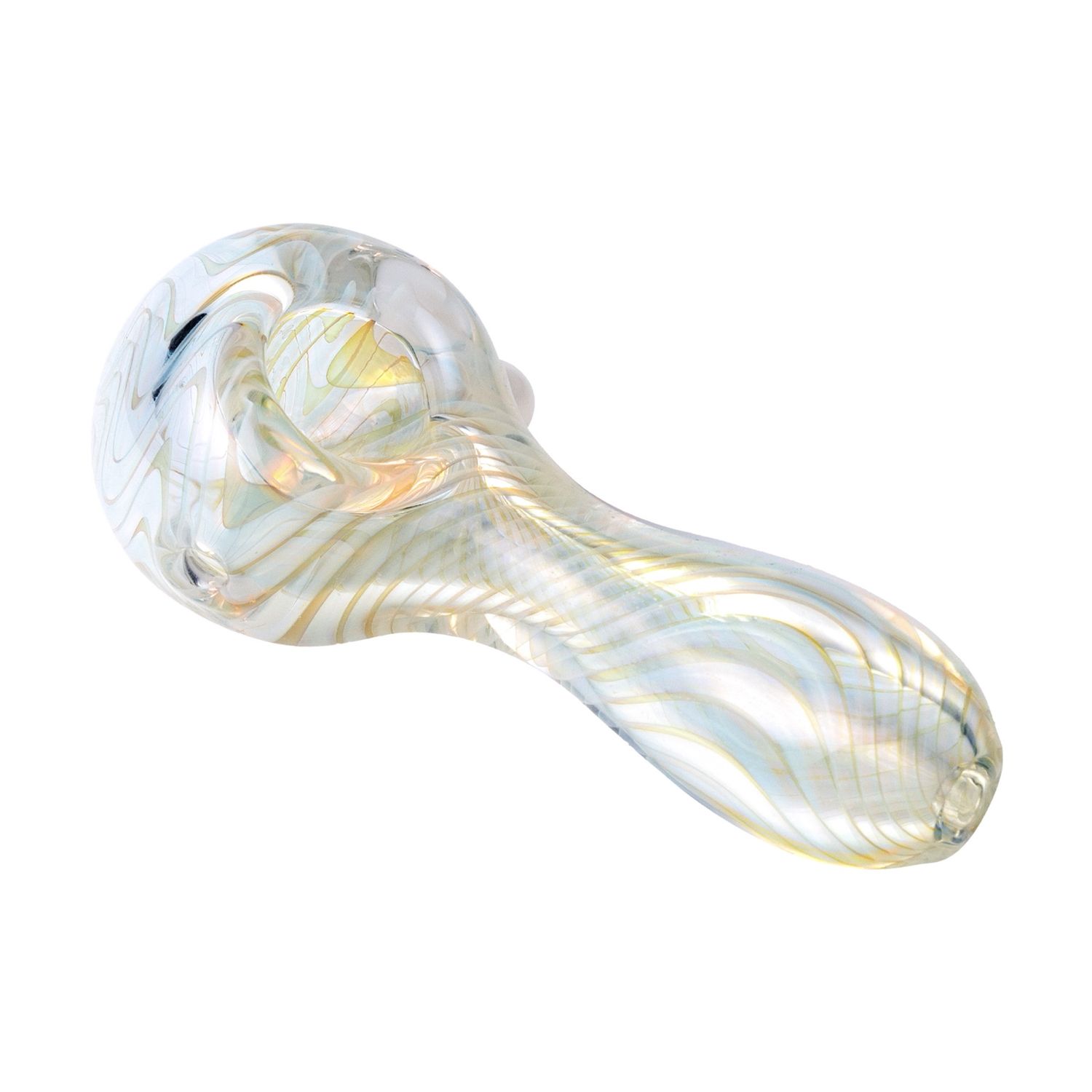 Human Grade Spoon Pipe Model A, Color: Silver Fume