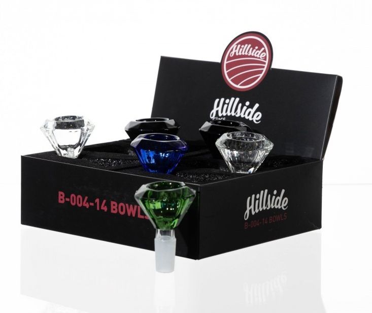 Hillside Glass | Diamond Hex Bowl | 14mm | 1pc