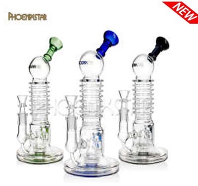 Phoenix Star | 10.5&quot; | &quot;PERKED OUT&quot; | Elegant Honeycomb Showerhead Perc Bong