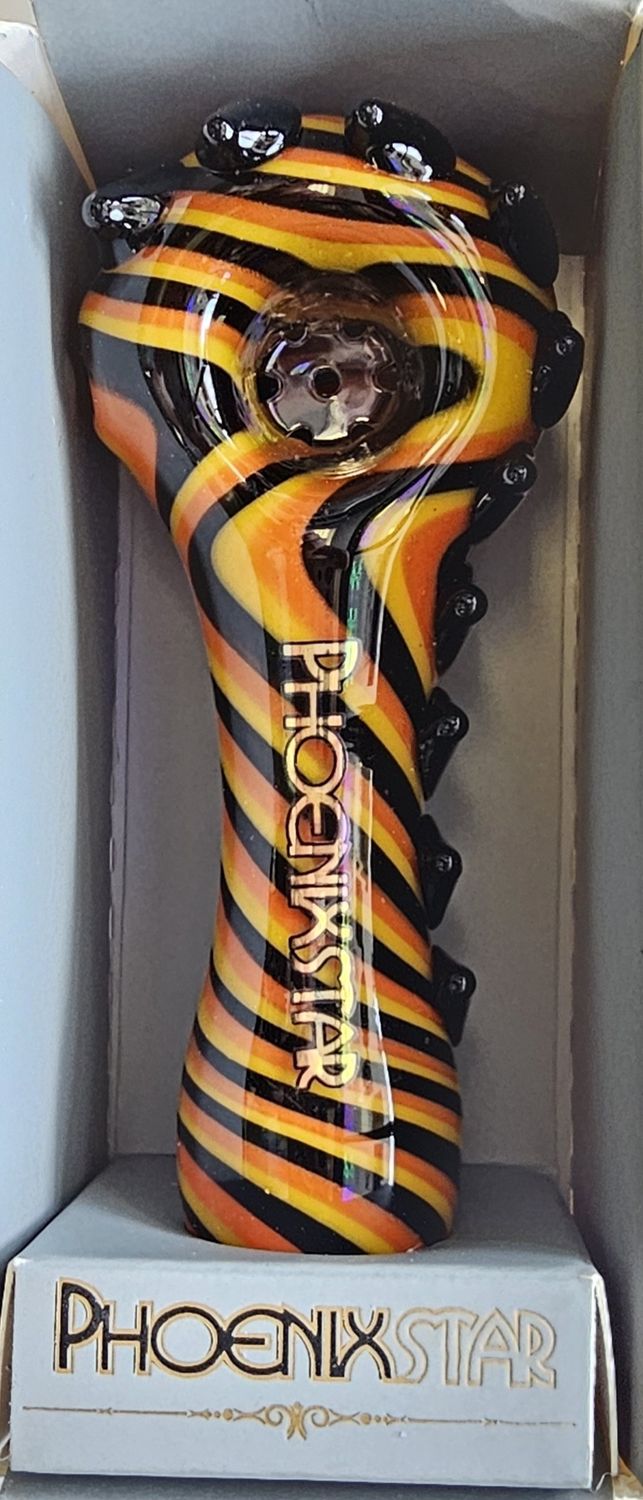 Phoenix Star | 4&quot; Golden American Rod | 5 Hole Built-In Screen, Pattern: Tigers Eye