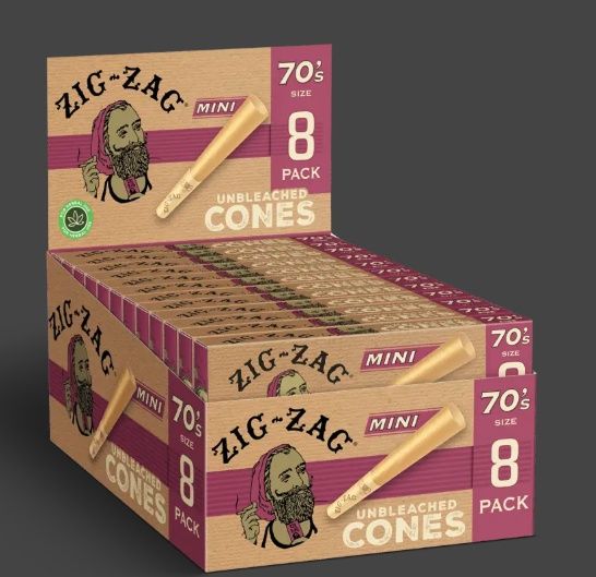 Zag Zag | 70&#39;s Unbleached Cones 8pk