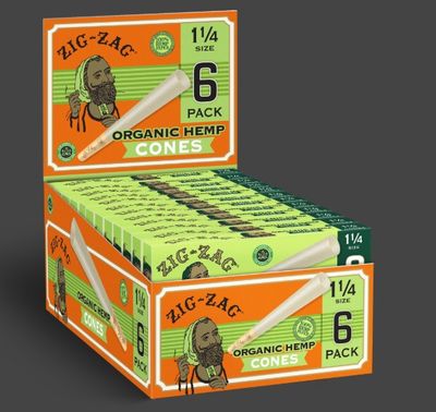 Zig Zag | 1 1/4 Organic Hemp Cones