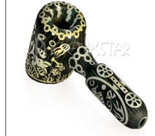 Phoenix Star &quot;Under the Sea&quot; Etched Hammer Hand Pipe