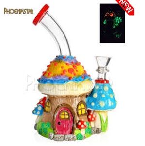 Multi-color Glow In The Dark Mushroom Bong