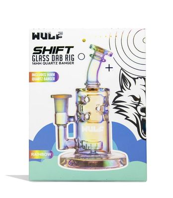 Wulf | Shift | Glass Dab Rig w/ 14mm Quartz Banger | Rainbow