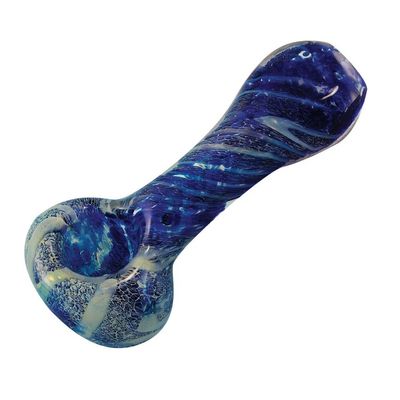 Twisted Dusk Frit Glass Spoon Pipe | 4&quot;