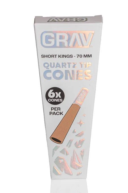 GRAV® | Short Kings | Quartz Tip Cones | 6pk, Color: WHITE