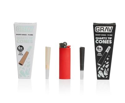 GRAV® | Short Kings | Quartz Tip Cones | 6pk