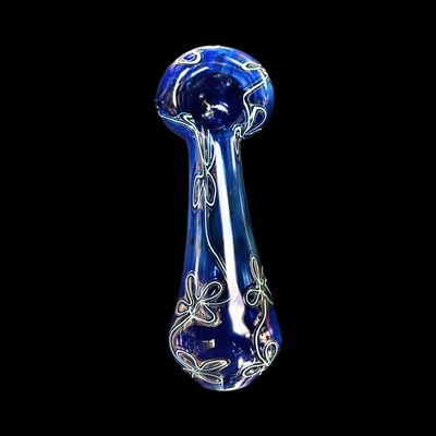Trippy Floral Glass Spoon Hand Pipe