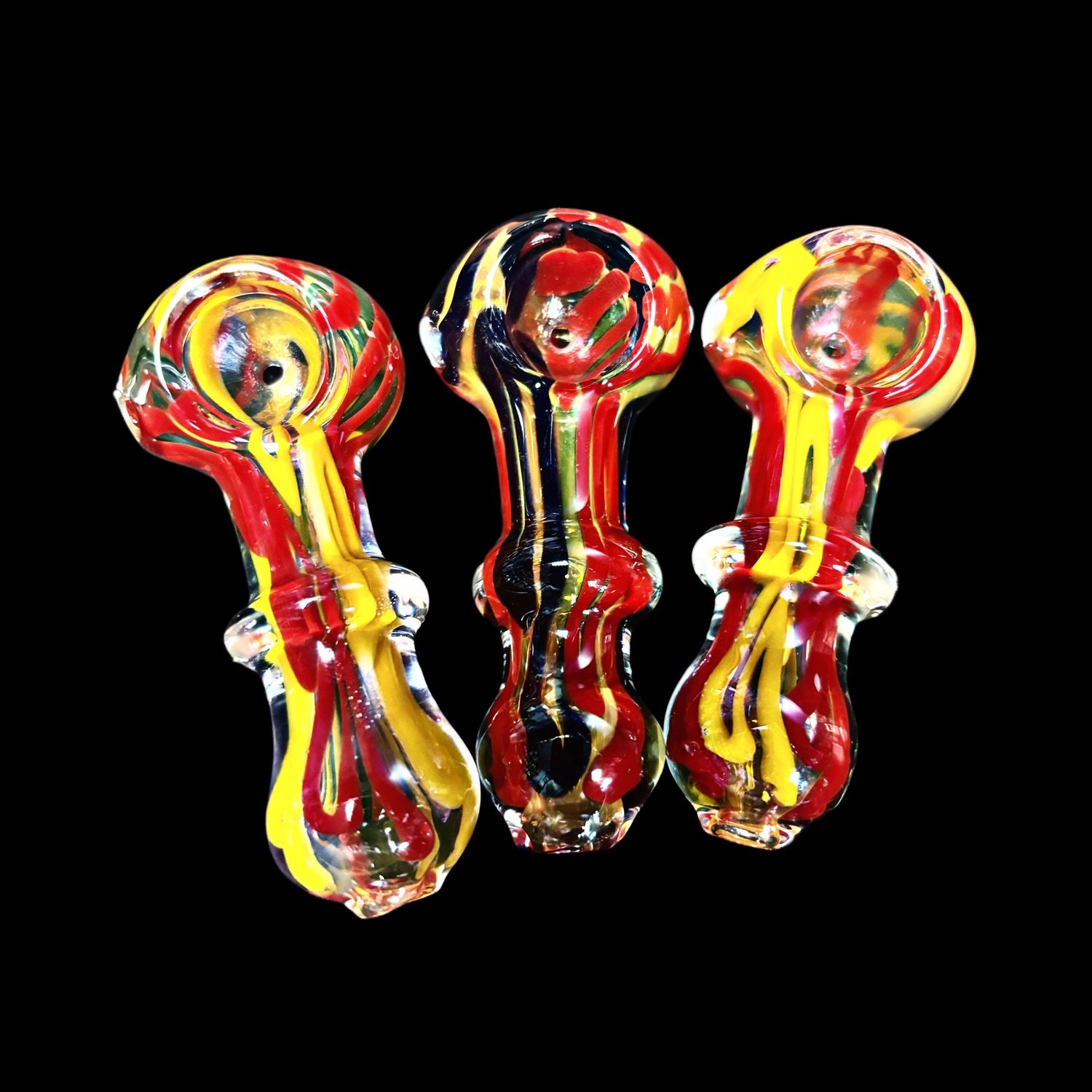 Gold Fumed Wig Wag Hand Pipe