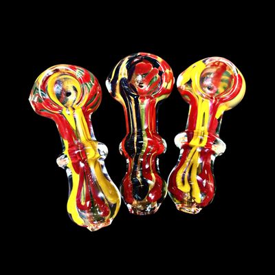 Gold Fumed Wig Wag Hand Pipe