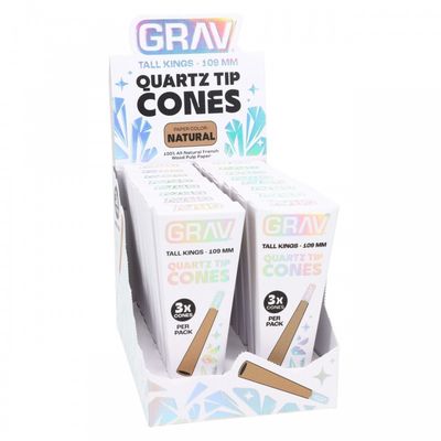 GRAV® | Tall King 109mm | Quartz Tip Cones | 3pk