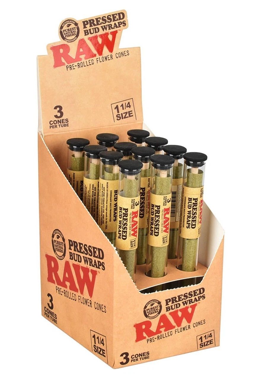 RAW Classic Cones Pressed Bud Wrapped | 1 1/4