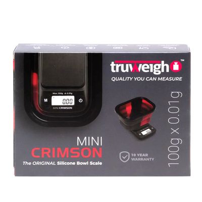 Truweigh | Mini Crimson | Collapsible Bowl Scale | 100g x 0.01g