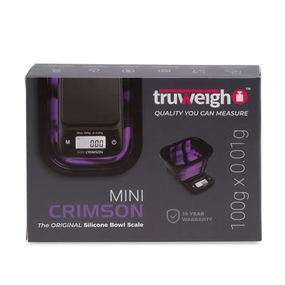 Truweigh | Mini Crimson | Collapsible Bowl Scale | 100g x 0.01g