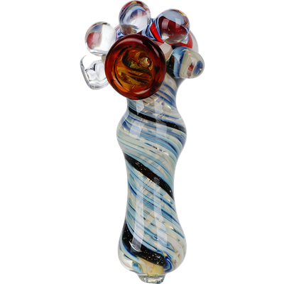 Telepath Overload Knobby Dichro Spiral Glass Spoon | 4.5"