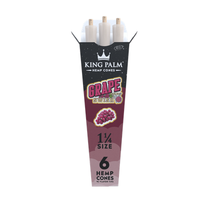 King Palm Grape Swish Hemp Cones 1 1/4 6ct