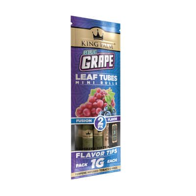 King Palm Blue Grape Leaf Tubes Minis 2ct