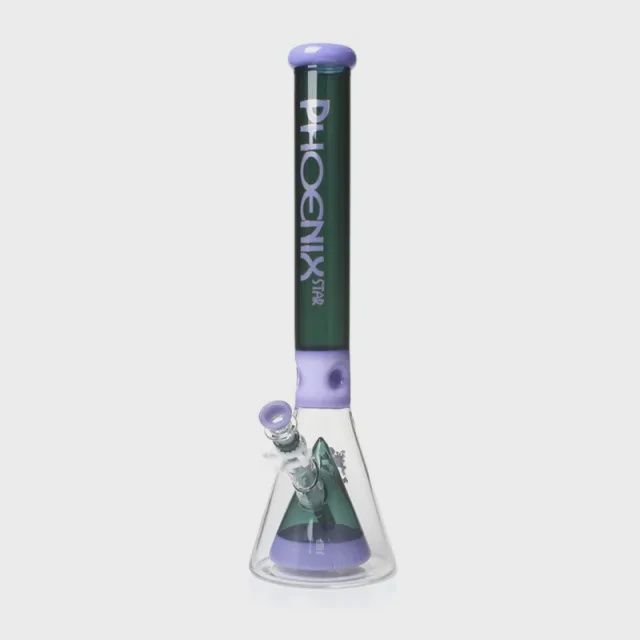 Phoenix Pastel Beaker 18", Color: Lake Green and Purple