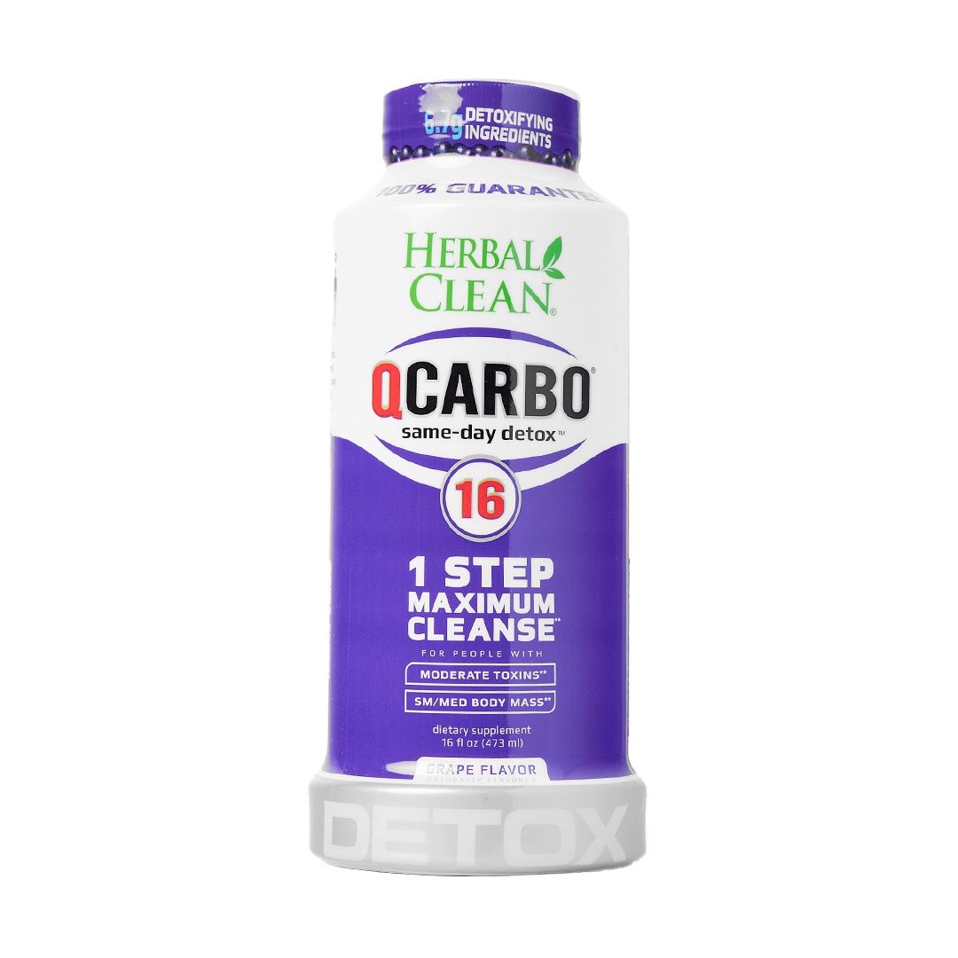 Herbal Clean | QCarbo16 | Same Day Detox | 16oz, Flavor: Grape