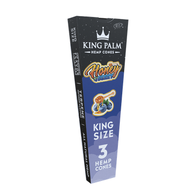King Palm Honey Berry Hemp Cones King Size 3ct