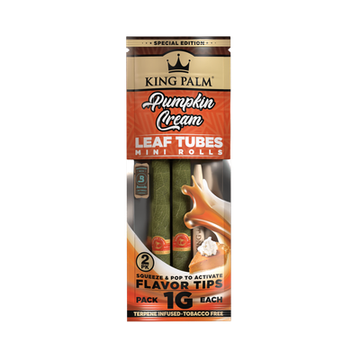 King Palm Pumpkin Cream Leaf Tubes Minis 2ct