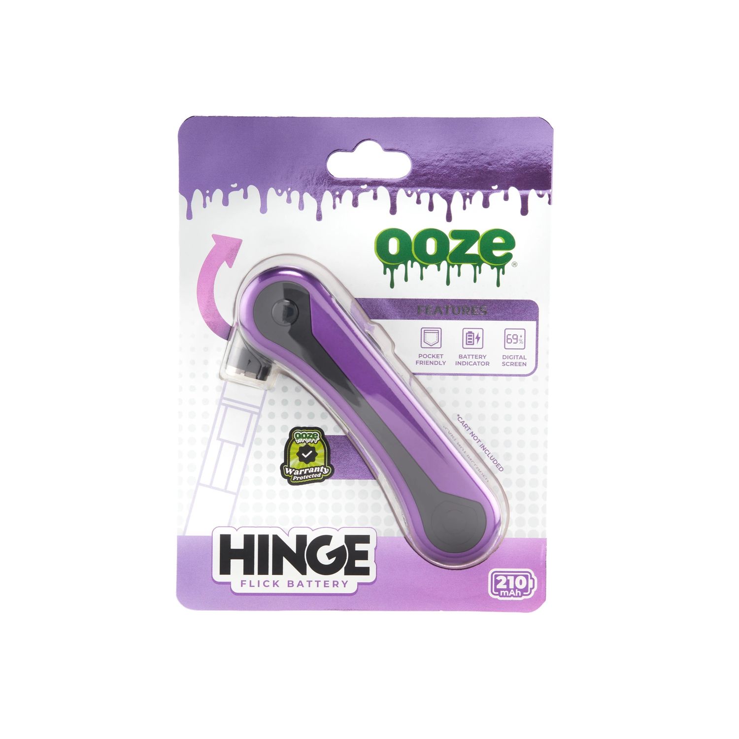 OOZE | Hinge | Flick Battery, Color: PURPLE