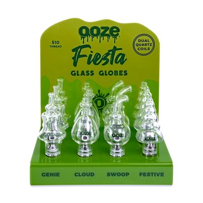 OOZE | Fiesta Glass Globes | 510 Thread | Dual Quartz Coils