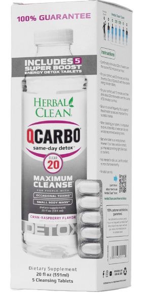 QCarbo | Same Day Detox | Cleansing tablets | Cran-Rasb