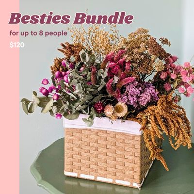 Besties Dried Flower Bundle (up to 8 people)