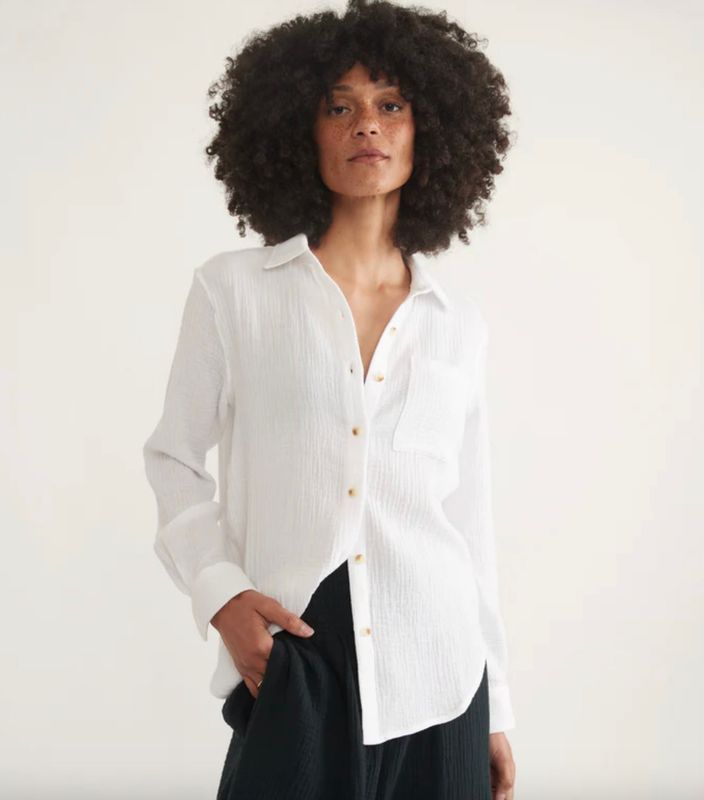 Marine Layer Jane Double Cloth Button Down