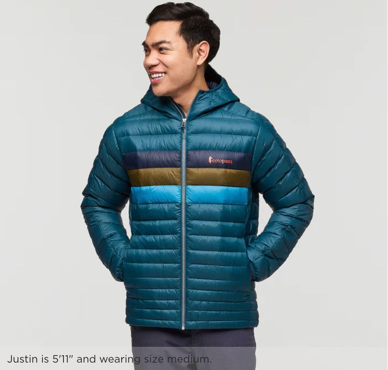 Cotopaxi Fuego Down Hooded Jacket - Abyss Stripes