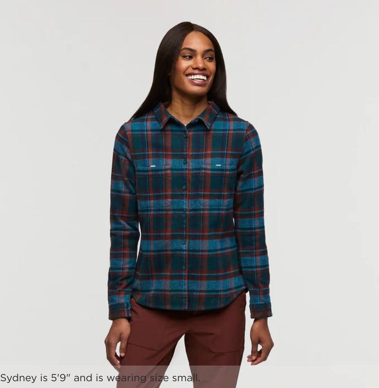 Women&#39;s Mero Organic Flannel Shirt - Abyss Plaid