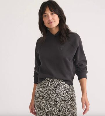 Anytime Washed Black Hoodie