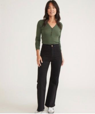 Bridget Corduroy Flare Pants - India Ink