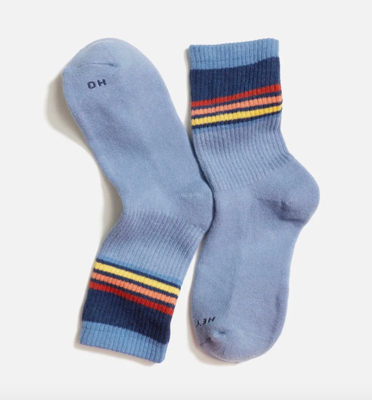 Gym Sock - Light Blue Sunset Stripe - one size