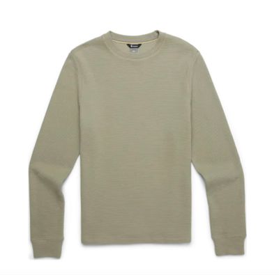 Atajo Men&#39;s Long-Sleeve Waffle Shirt - Stone