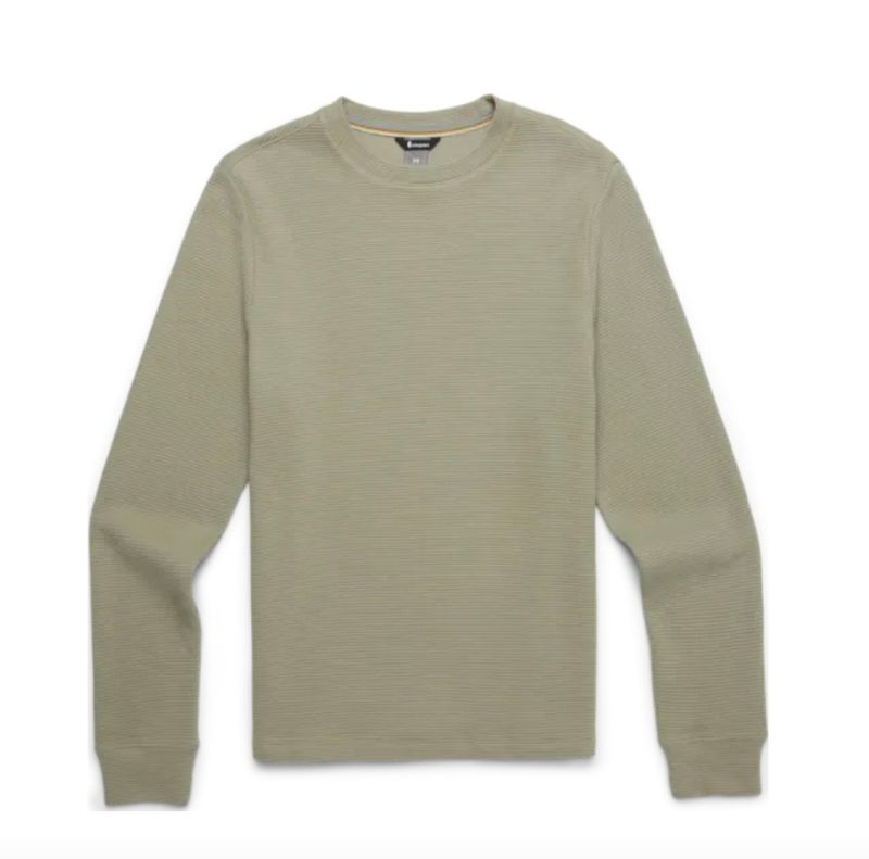 Atajo Men&#39;s Long-Sleeve Waffle Shirt - Stone