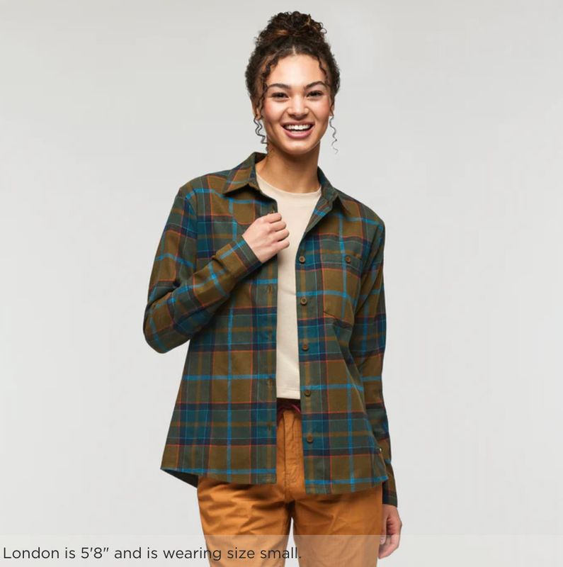 Cotopaxi Women&#39;s Quedo Flannel Shirt - Live Oak Plaid