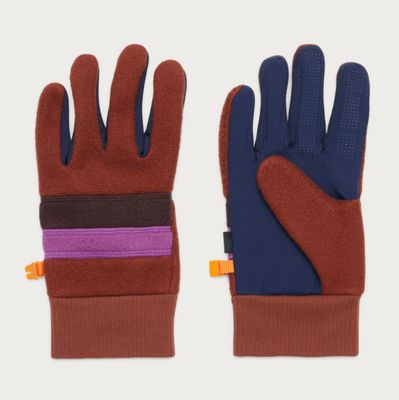 Teca Fleece Full Finger Gloves - Rusty