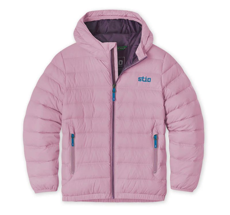 Stio Kids Hometown Down Hooded Jacket - Berry Smoke Stio Kids Hometown Down Hooded Jacket - Berry Smoke