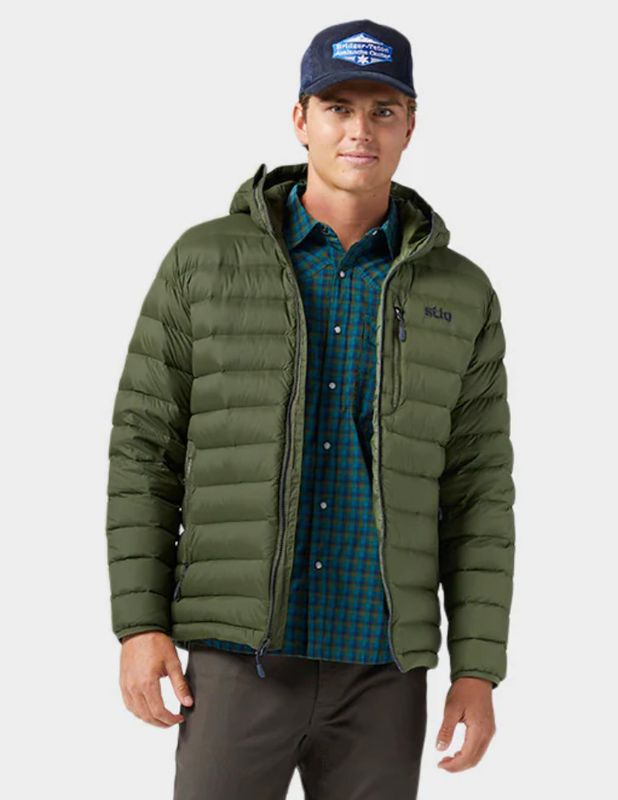 Stio Men&#39;s Hometown Down Hooded Jacket - Pine Forest
