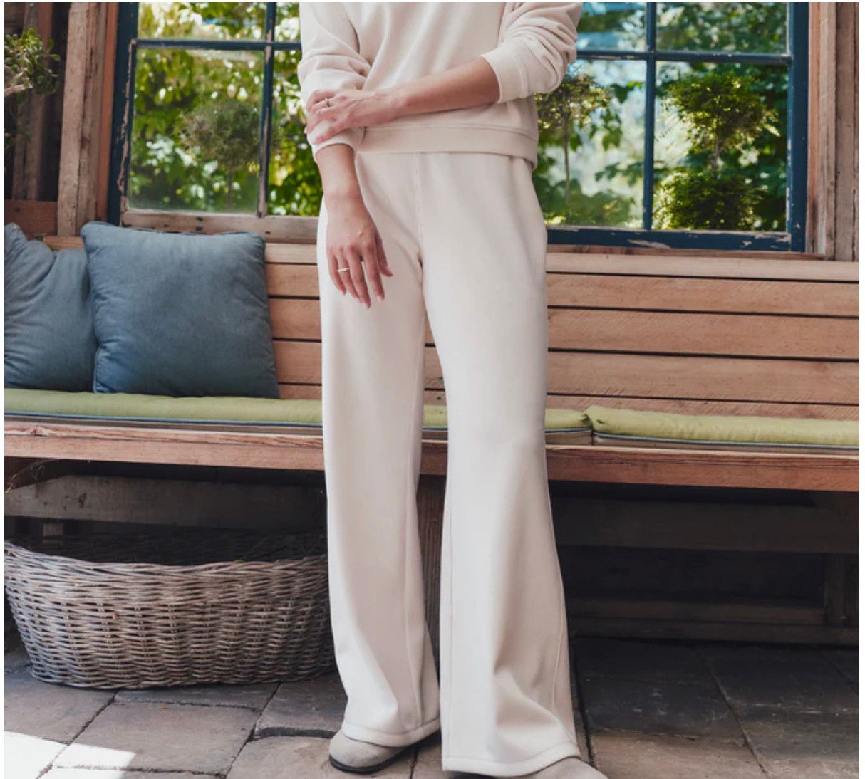 Velour Corduroy Wide Leg Pant