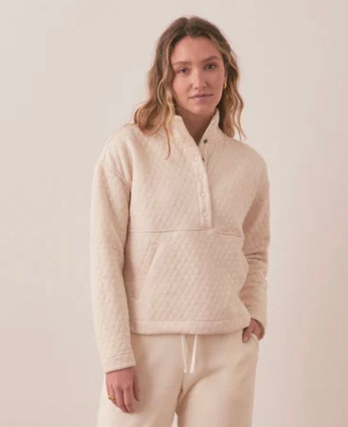 Marine Layer Corbet Funnel Neck Pullover - Oatmeal