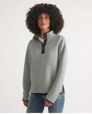 Marine Layer Women&#39;s Reversible Corbet - Charcoal/Mid-Heather Gray